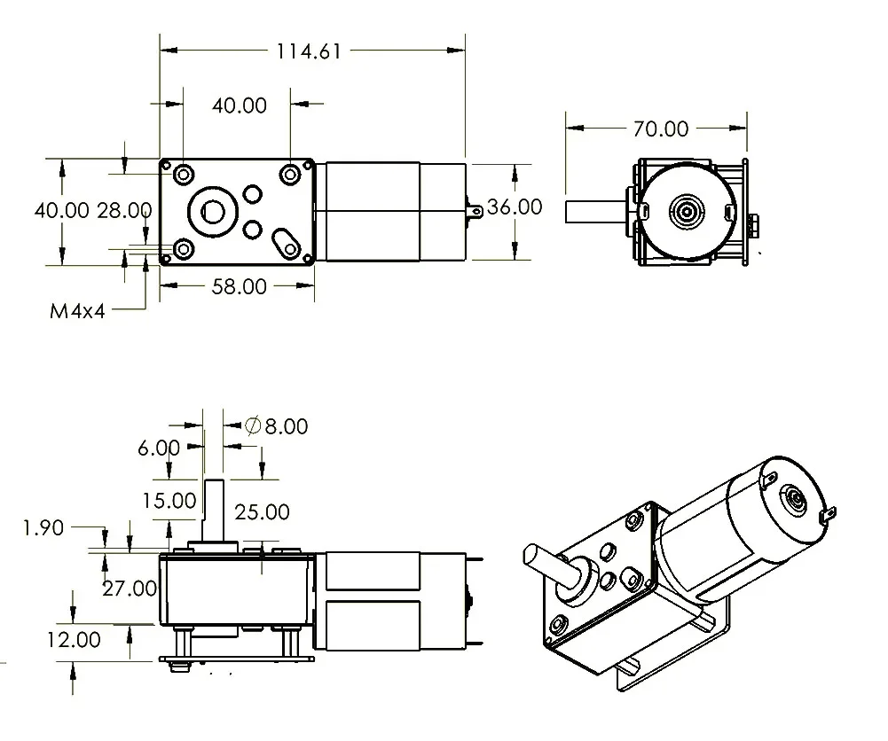 Robot Arm Motor - ASMC-LQ ASME-SQ 60/70/120KG servomoteur à réduction