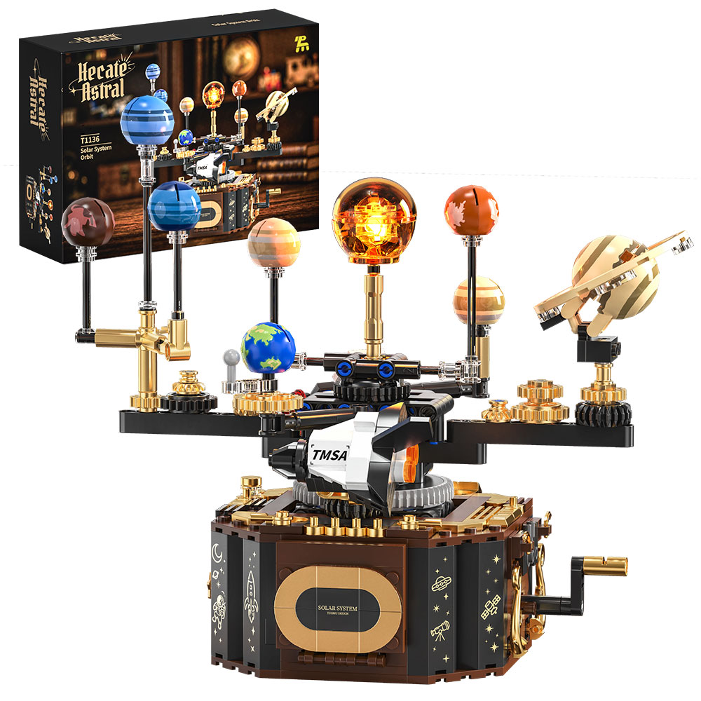 Solar System Orrery - Système solaire mécanique, blocs de construction