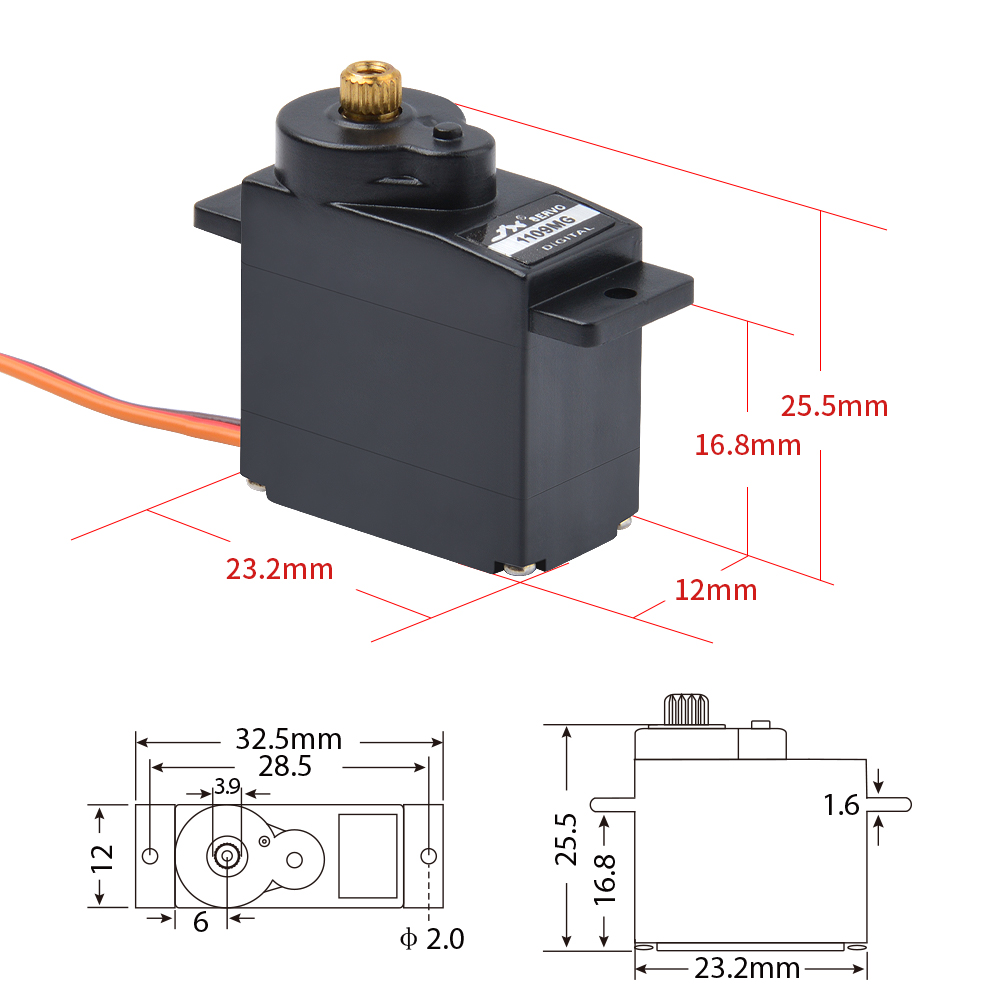 1/2/4 PCS JX Servo PDI-1109MG  - Robot Arm Motor avis et prix